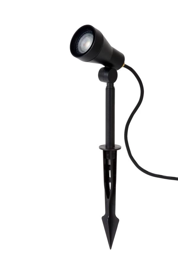 Lucide SPIKE - Gartenstrahler - Ø 6,5 cm - LED Dim. - GU10 - 1x5W 3000K - IP54 - Schwarz - ausgeschaltet